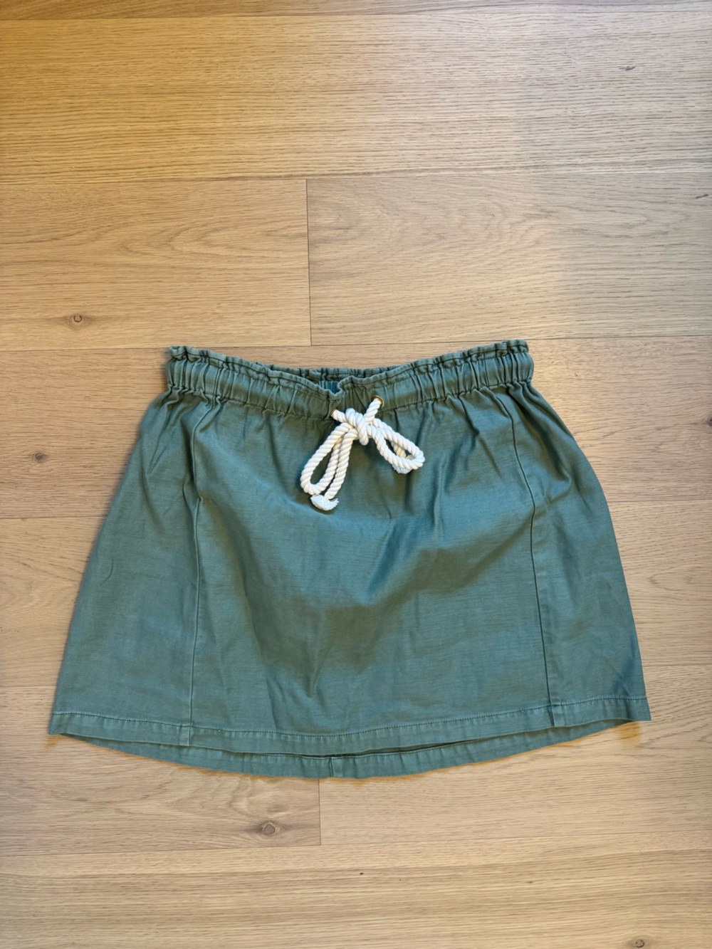 J. Crew Olive Green Drawstring Skirt